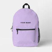 Sac À Dos Imprimé Lavender light purple Custom Name Backpack (Recto)