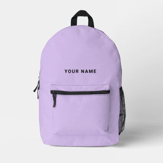 Sac À Dos Imprimé Lavender light purple Custom Name Backpack (Recto)