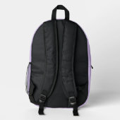 Sac À Dos Imprimé Lavender light purple Custom Name Backpack (Verso)