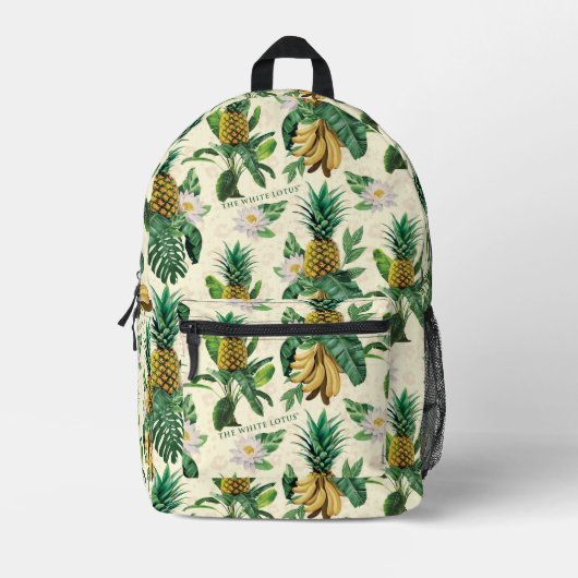 Sac À Dos Imprimé Le Motif blanc Lotus Pineapple Paradise (Recto)