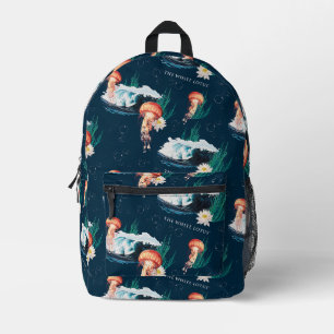 Sac À Dos Imprimé Le Motif de la méduse blanche Lotus Ocean