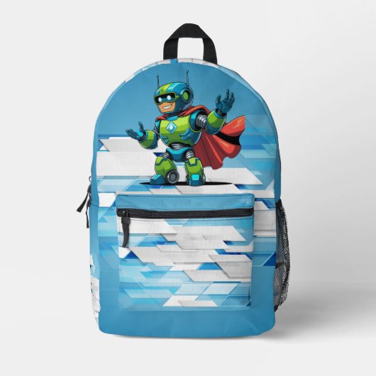 Sac À Dos Imprimé le plus doux petit robot design (Recto)