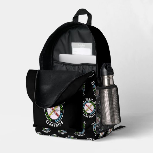 Sac À Dos Imprimé Le pouvoir de l'économie (Coin arrière droit (ouvert))