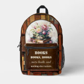 Sac À Dos Imprimé Le ver de livre ultime (Recto)