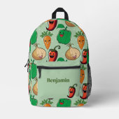 Sac À Dos Imprimé Légumes souriants (Recto)