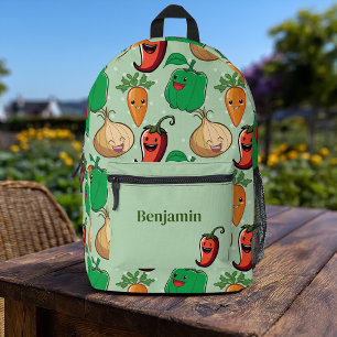 Sac À Dos Imprimé Légumes souriants