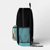 Sac À Dos Imprimé Léopard 3D Moderne Nom personnalisable (Droite)