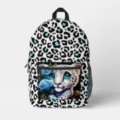 Sac À Dos Imprimé Leopard bleu (Recto)