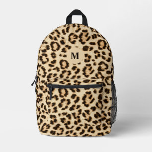 Sac À Dos Imprimé Leopard en cuir Imprimer Motif Monogramme