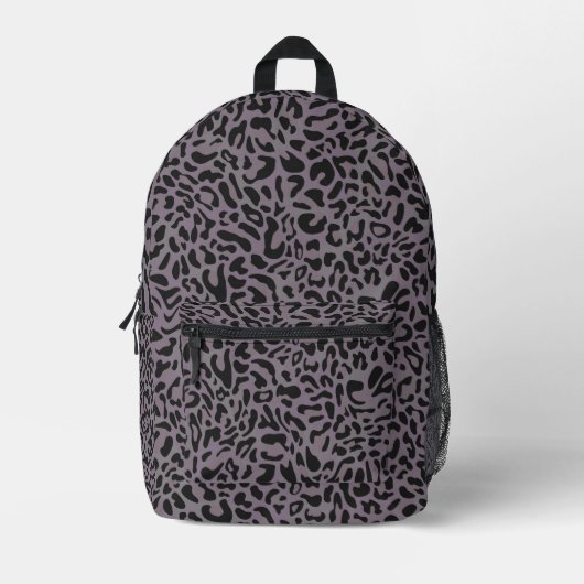 Sac À Dos Imprimé léopard noir (Recto)