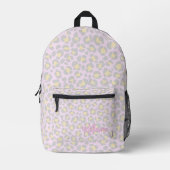 Sac À Dos Imprimé Leopard Pastel rose gris jaune (Recto)
