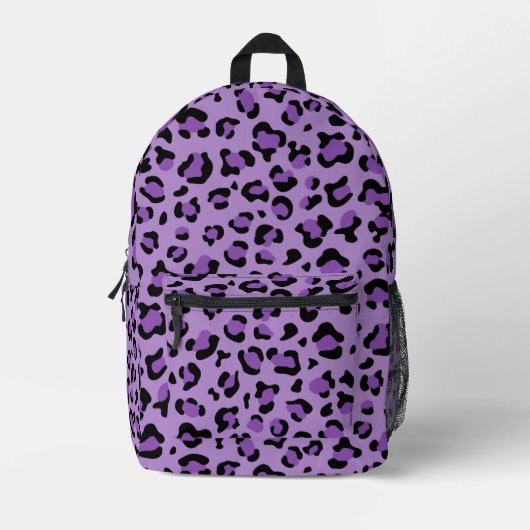 Sac À Dos Imprimé Leopard Print, Léopard Spots, Purple Leopard (Recto)