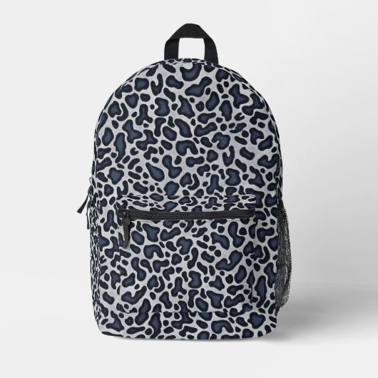 Sac À Dos Imprimé Leopard Skin Denim Grey Blue Pattern - (Recto)