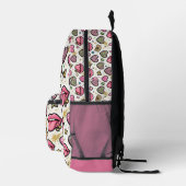 Sac à dos imprimé léopard Y2K féminin pour l'école (Droite)