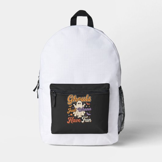 Sac À Dos Imprimé Les fantômes d'Halloween veulent juste s'amuser Cr (Recto)