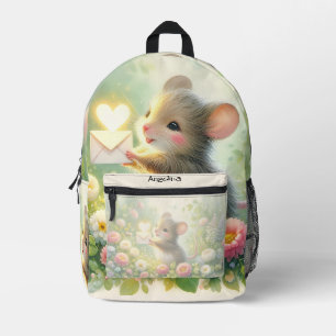 Sac À Dos Imprimé Lettre d'amour de souris de cottage Prairie