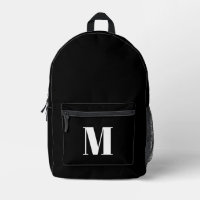 Lettre initiale monogramme noir blanc personnalisé