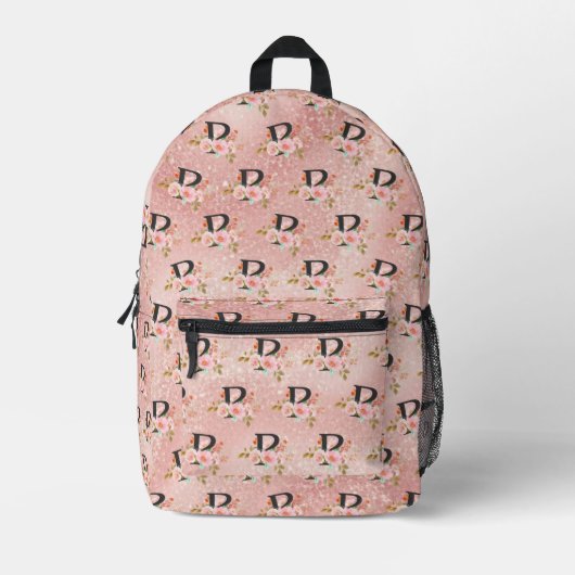 Sac À Dos Imprimé Lettre P (Recto)