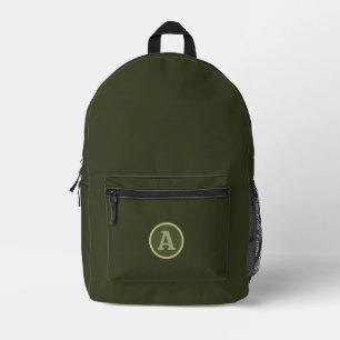 Sac À Dos Imprimé Lettre personnalisée vert armée uni tendance.