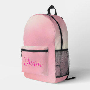Sac À Dos Imprimé Lettre rose brillante "Dream" rose rayonnant