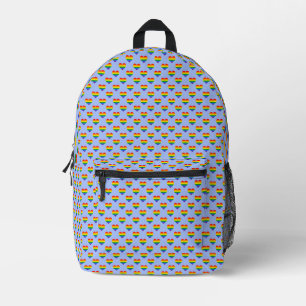 Sac À Dos Imprimé LGBTQIA Pride Arc-en-ciel Motif des coeurs du drap