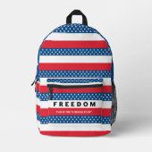 Sac À Dos Imprimé Liberté Un Véritable Patriote (Recto)