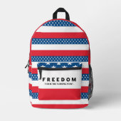 Sac À Dos Imprimé Liberté Un Véritable Patriote (Recto)