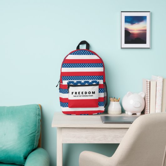 Sac À Dos Imprimé Liberté Un Véritable Patriote (Insitu)