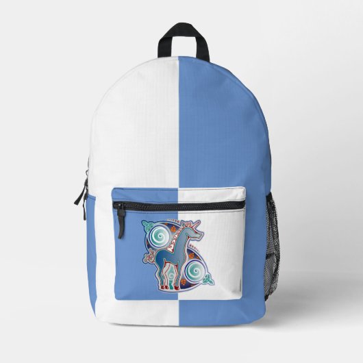 Sac À Dos Imprimé Licorne celtique (Recto)