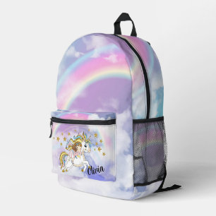 Sac À Dos Imprimé Licorne Personnalisée de Couleur Arc-en-Ciel Migno