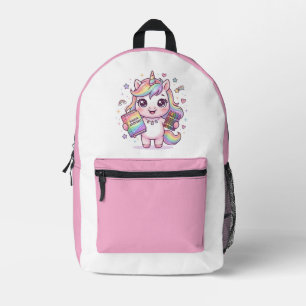 Sac À Dos Imprimé Licorne prête pour l'école
