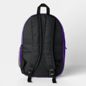 Sac À Dos Imprimé ligne d'art violet (Verso)
