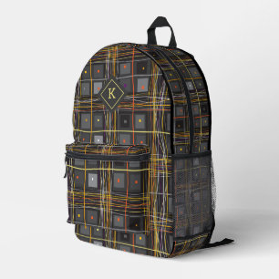 Sac À Dos Imprimé Lignes colorées et formes géométriques mode