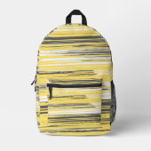 Sac À Dos Imprimé Lignes peintes à la main - jaune (Recto)
