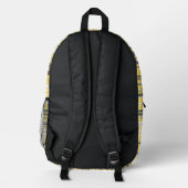 Sac À Dos Imprimé Lignes peintes à la main - jaune (Verso)