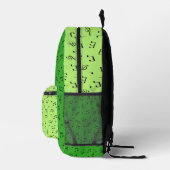 SAC À DOS IMPRIMÉ LIME & KELLY GREEN AVEC DE PETITES NOIRES NOIRES (Droite)