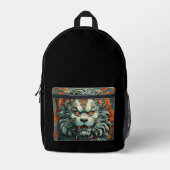 Sac À Dos Imprimé Lion de sagesse de la grippe (Recto)