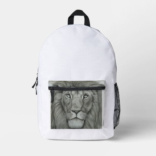 Sac À Dos Imprimé Lion Majestueux (Recto)