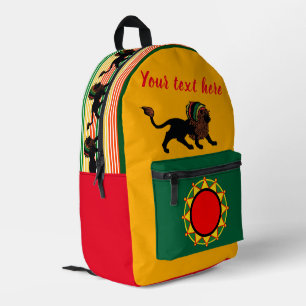 Sac À Dos Imprimé Lion noir Rasta
