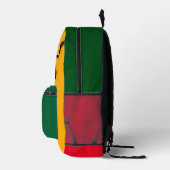 Sac À Dos Imprimé Lion noir Rasta (Droite)