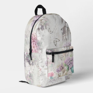 Sac À Dos Imprimé Livres Lilacs Violet Vase Street européenne