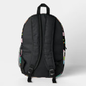 Sac À Dos Imprimé Llama colorée et Motif Cactus (Verso)