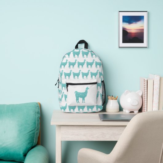 Sac À Dos Imprimé Llama parties scintillant turquoise scintille moti (Insitu)