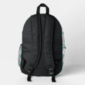 Sac À Dos Imprimé Llama parties scintillant turquoise scintille moti (Verso)