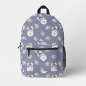 Sac À Dos Imprimé Llamas & Fleurs Motif (Recto)