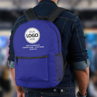 Sac À Dos Imprimé Logo / Chargement de Texte Promotionnel Bleu