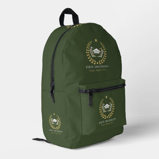 Sac À Dos Imprimé Logo de l'université personnalisée Arrière - plan  (Coin arrière gauche)