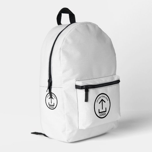 Sac À Dos Imprimé Logo d'entreprise moderne promotionnel blanc (Coin arrière gauche)