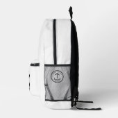 Sac À Dos Imprimé Logo d'entreprise moderne promotionnel blanc (Droite)