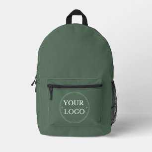 Sac À Dos Imprimé Logo d'entreprise Moderne Sage Professionnel Vert